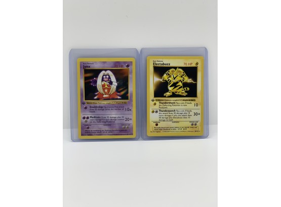 Pokemon 1st Edition Shadowless Lot (Jynx And Electabuzz)