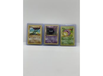 Pokemon 1st Edition Shadowless Lot (Machop, Gastly, Koffing)