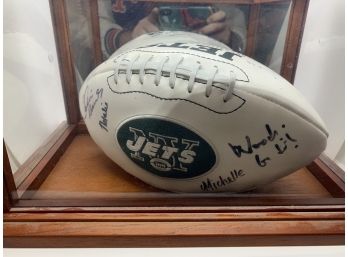 Commemorative Jets Signed Football With Case