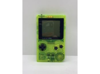Gameboy Pocket Extreme Neon Green Tested And Working Dead Pixels On Right Side
