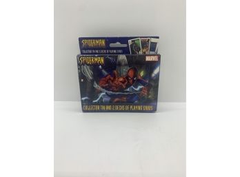Spider-man Collector Tin And 2 Decks Of Playing Cards