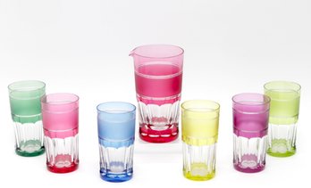 Czechoslovakan Cut Crystal Drinking Glass Set