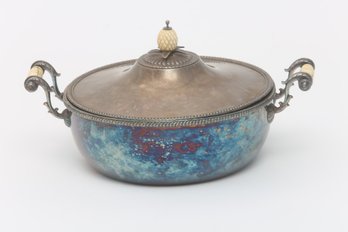Art Deco Silver Plated Covered Dish