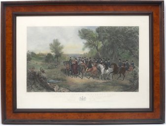 Royal Cortge In Windsor Park Hand Colored Steel Engraving