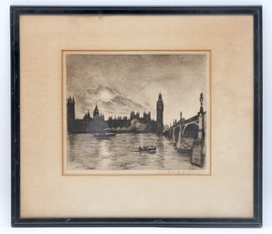 Elias Mandel Grossman (1898  1947) 'sunset On The Thames'