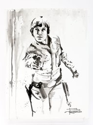 Brian Rood 'Blaster Luke' Star Wars Original Watercolor