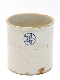 Antique Blue Star 2 Gallon Stoneware Crock