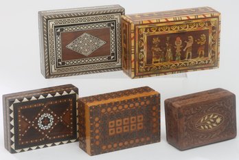 Collection Of Inlaid Table Boxes