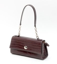 Replica Prada Brown Alligator Style Handbag.