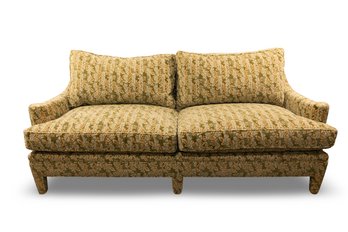 Lewis Mittman Floral Striped Two-Cushion Sofa