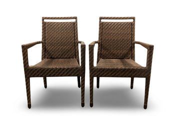 Outdoor Woven Arm Chairs