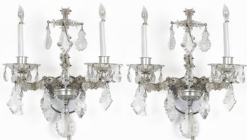 NEED TO BE LOCATED Drop Crystal 2 Light Wall Sconces