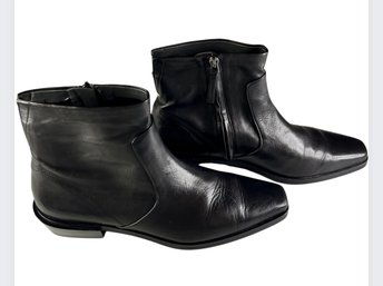 Franco Sarto Yeni Black Leather Ankle Boot Size 9.5