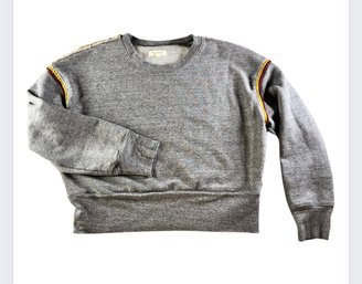 Madewell Embroidered Trim Crop Sweatshirt