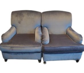 Pair Of Blue Century Furniture Custom Chairs