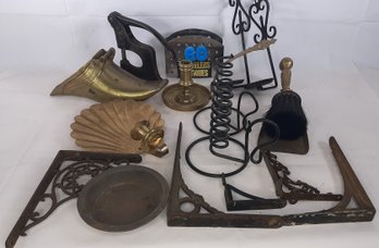 Lot Of Cast Iron/ Bronze/ Brass Vintage Items