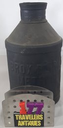 Vintage Metal Milk Jug Brox Dairy-Methuen