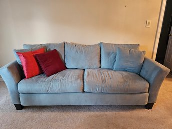 Light Blue Velour Couch