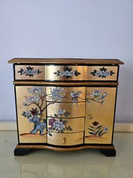 Asian Style Jewelry Cabinet (needs Repair)