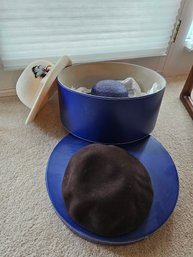 Womens Hat Lot With Hat Box