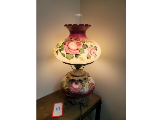 længes efter kiwi købmand Antique Gone With The Wind Parlor Lamp #1176 | Auctionninja.com