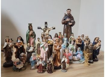Large Religious Catholic/ Christian Bible Figurine Lot Statues Decor