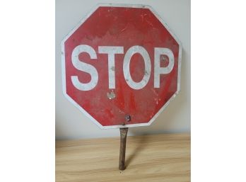 Decommissioned Crossing Sign Stop/slow Han Held Barn Find