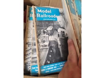 Box Of Railroad Train Magazines Found As Is Model Train HO Mag