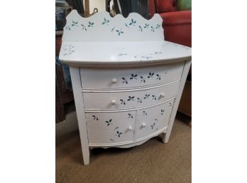 Mid Size Wooden Bureau Painted White Leominster Tag