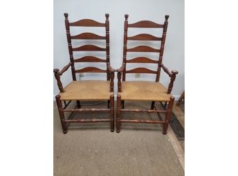 Beautiful Wood And Cane Muster Chairs High Back King
