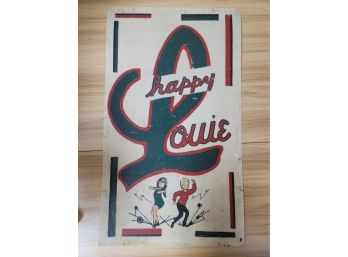 1950's Rockabilly Club Sign Plastic/fiberglass? Painted Dancing Music