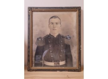 Antique Soldier Portrait Young Man In Uniform Estate Find