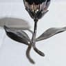 Beautiful PLAME Lotus Flower Ashtray Silver-plated #95