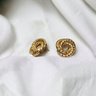 14K Yellow Gold Rope Knot Earrings 2.4g   #183