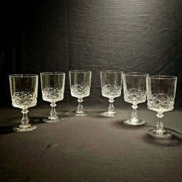 Set Of 6 Cut Crystal Wine Glasses #3