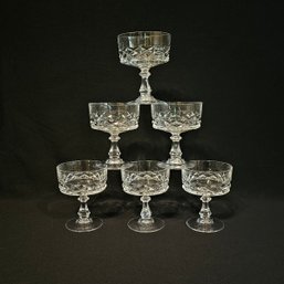 Set Of 6 Cut Crystal Champagne Glasses #5