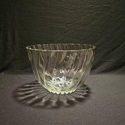Vintage Large Clear Glass Bowl  #73