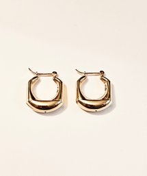 14K Gold Puffed Earrings 6 Gr #215