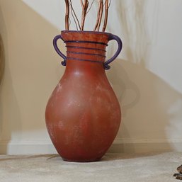 Z Fusion Romanian Art Glass Vase 18'   #58