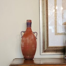 Z Fusion Romanian Art Glass Vase 17'   #59