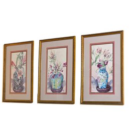 Set Of 3 Beautiful Art Prints Matted And Framed 27 X 18  #133