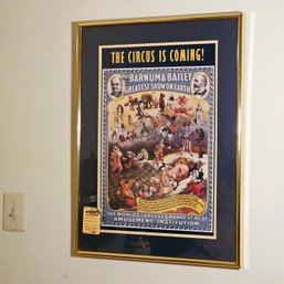 The Barnum & Bailey Greatest Show On Earth The Strobridge Lith. Co.Cinti & New York Matted In Gold Frame#144