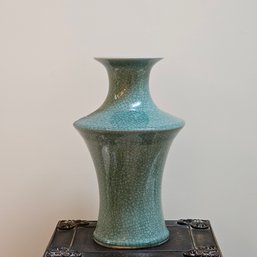 Large Celadon Porcelain Vase 17' Tall  #152