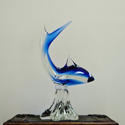 Murano Blown Glass Shark Sculpture  #156