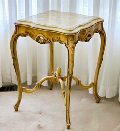Italian Venetian Style Hand Painted Floral Marble Top Table 29' X 20' #186