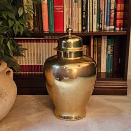 Gold Lacquered Ginger Jar 17 Inch Tall  #190