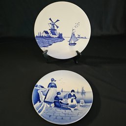 Antique Delft Blue And White Plate And German Dutch Antique Elsterwerda Plate #18