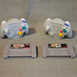 Pair Of Nintendo Gamecube Wavebird Wireless Controllers DOL-004 And 1992 Video Games #138
