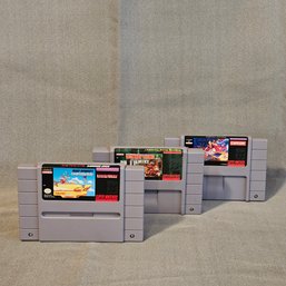 Lot Of 3 Vintage 1991 Super Nintendo Video Games (Not Tested) #144