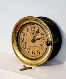 1950s Vintage Seth Thomas Maritime Wall Clock Key Included #4